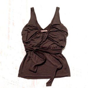 Pre-🖤 Velvet Anthro Draped Wrap Around Tank Top